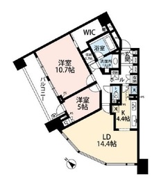 パークコート恵比寿ヒルトップレジデンス 5階 間取り図
