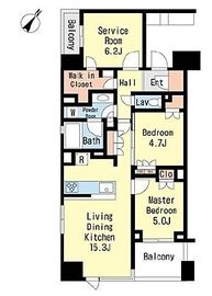 ウエリス茅場町 8階 間取り図