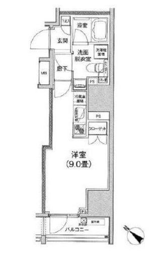 アイルイムーブル日本橋 3階 間取り図