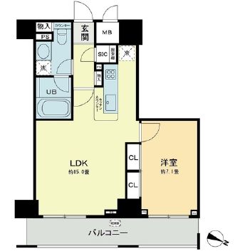 ベルファース本郷弓町 1302 間取り図
