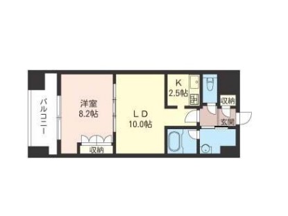 エスティメゾン銀座 1409 間取り図