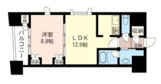 エスティメゾン銀座 1409 間取り図