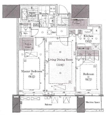 赤坂タワーレジデンス トップオブザヒル 17階 間取り図