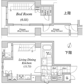 レジディア神田 1201 間取り図