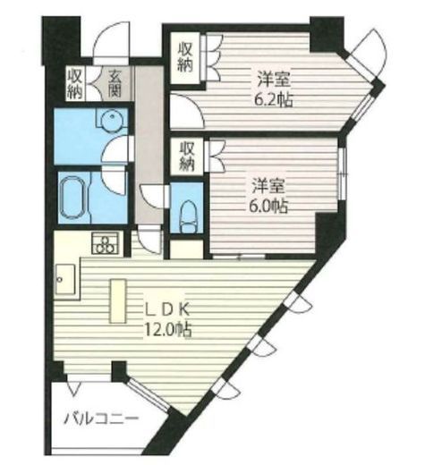 エスティメゾン北新宿 603 間取り図
