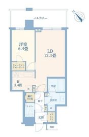 アトラスタワー五反田 25階 間取り図