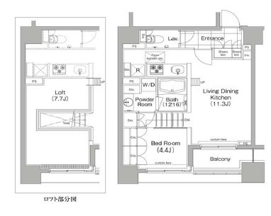 コンフォリア新川 1102 間取り図