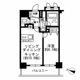 レジディア神田東 602 間取り図