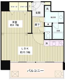 リバー＆タワー 1203 間取り図