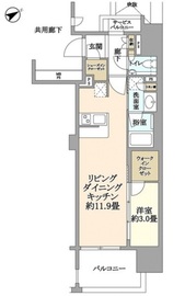 リビオレゾン浅草橋 8階 間取り図