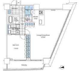 コンフォリア新宿イーストサイドタワー 2909 間取り図