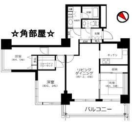 代官山アドレス ザ・タワー 20階 間取り図