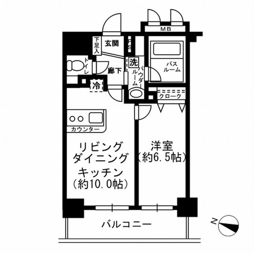 コンシェリア西新宿 802 間取り図