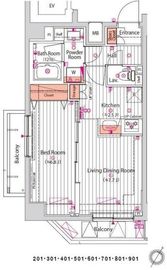 アルテシモレーヴ 301 間取り図