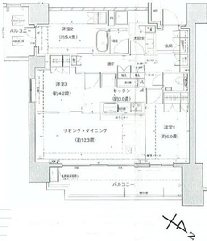 ザ・パークハウス赤坂レジデンス 4階 間取り図