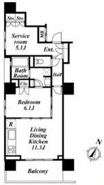 ローレルアイ千代田淡路町 6階 間取り図