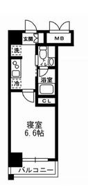 レジディア月島3 609 間取り図