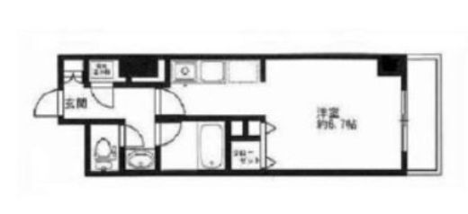 HF駒沢公園レジデンスタワー 2702 間取り図