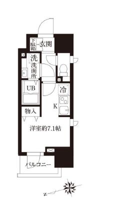 レジディア大森2 1404 間取り図