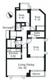 アーデンコート麻布 401 間取り図