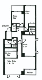 アーデンコート麻布 201 間取り図