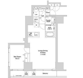 コンフォリア上野入谷 203 間取り図