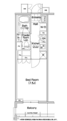 コンフォリア秋葉原イースト 509 間取り図