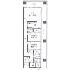 西新橋アルファレジデンス 1401 間取り図