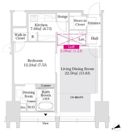 ラ・トゥール新宿グランド 3804 間取り図