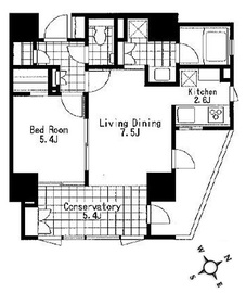 ディアクオーレ白金高輪 3階 間取り図