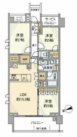 インペリアルガーデン 2階 間取り図