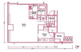 稲荷町タワー 906 間取り図