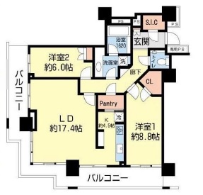 ベイクレストタワー 36階 間取り図