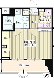 ホワイトフロント 406 間取り図