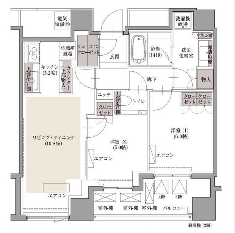 ブランズ四番町 2階 間取り図