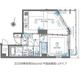ZOOM新宿南Second 4階 間取り図