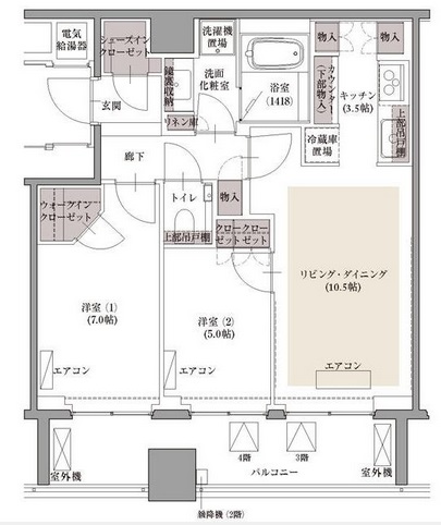 ブランズ四番町 4階 間取り図