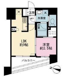 シティインデックス千代田岩本町 9階 間取り図