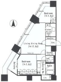 高輪ザ・レジデンス 34階 間取り図