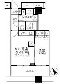 アウルタワー 9階 間取り図