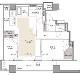 ブランズ四番町 2階 間取り図