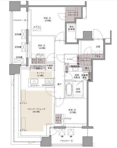 ブランズ四番町 4階 間取り図