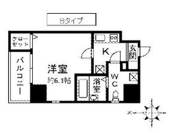 アジールコート中野坂上 502 間取り図