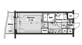 グランド・ガーラ西麻布 3階 間取り図