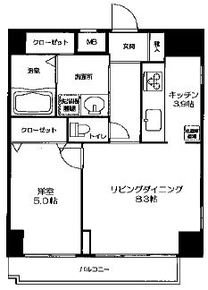 プロシード日本橋本町 901 間取り図