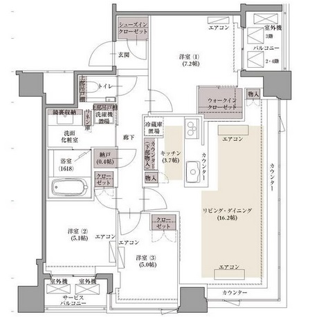 ブランズ四番町 4階 間取り図