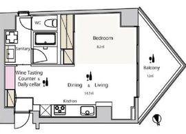 ワインアパートメント 9階 間取り図