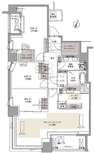 ブランズ四番町 2階 間取り図