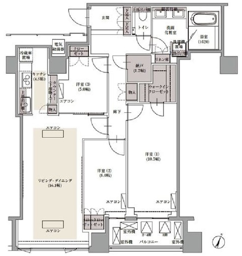 ブランズ四番町 2階 間取り図