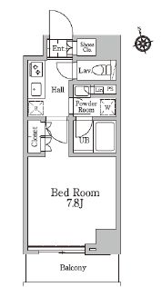 レジディア目黒4 304 間取り図